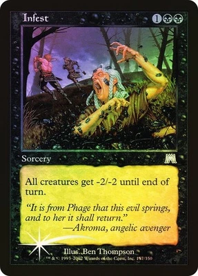 Onslaught   MTG  FOIL  Infest   Magic - Image 1 of 2