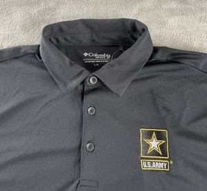 US Army Columbia Golf schwarz Poloshirt Herren LARGE bestickt U.S. Army Logo - Bild 1 von 11