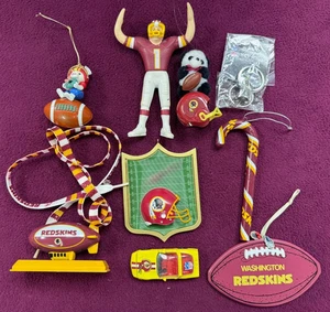 WASHINGTON REDSKINS VINTAGE RARO LOTTO DI 10 PORTACHIAVI AUTO NATALE FIGURA PIZZO - Foto 1 di 9
