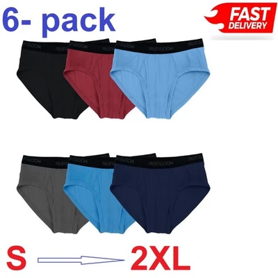 Ropa interior elástica de algodón de algodón Fruit Of The Loom para hombre 6 pares Foto 1 de 4