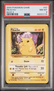 2000 POKEMON BASE SET 2 #87 PIKACHU PSA 8 - Picture 1 of 2