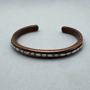Vintage SKYKING Indianer Navajo Sterlingsilber Kupfer OFFENE MANSCHETTE ARMBAND - Bild 1 von 6