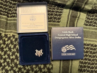 2007-P Little Rock Desegregation Proof Silver Dollar Commemorative $1 US Mint - Image 1 of 4