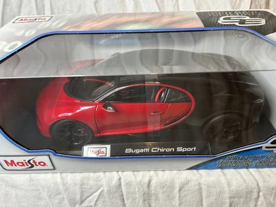 Maisto Bugatti Chiron Sport | 1:18 Negro/Rojo | Edición Especial Foto 1 de 4