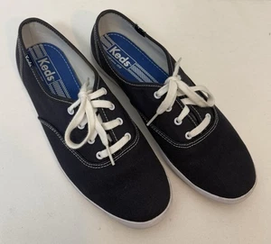 Keds Champion Navy Blue Canvas Tennis Shoes Low Top Sneakers Size 8.5 Women's - Picture 1 of 14