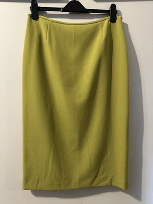 preston and york Woman Midi Skirt Size 8 Lined Back Zipper Green/ Yellow? - Image 1 of 4