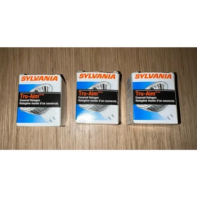 SYLVANIA Halogens Bulbs Tru-Aim Covered 50W 12V MR16 Model 58327 Lot of 3 - Image 1 of 3