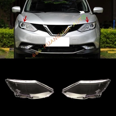 Cubierta de lente transparente de ambos faros laterales + sellador para Nissan Qashqai 2015-2017 Foto 1 de 4