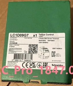 LC1D09G7 New With Box Schneider contactor LC1-D09G7 9A 3P AC120V LC1D09G7C - Picture 1 of 1