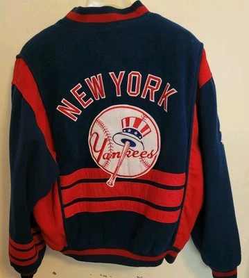Chaqueta de bombardero de colección New York Yankees para hombre lana nuez moscada acolchada XL Foto 1 de 4