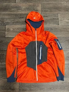ortovox felpa con cappuccio uomo corallo merino small outdoor gorpcore - Foto 1 di 12