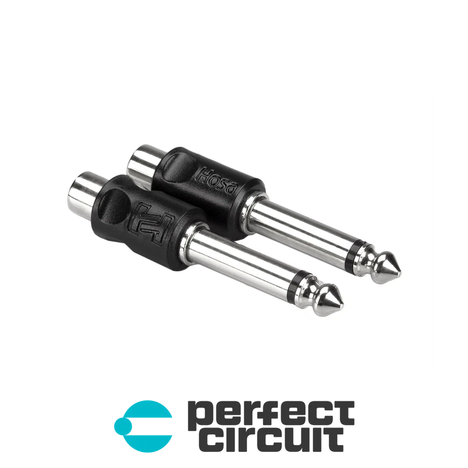 Adaptadores Hosa GPR-101 RCA a 1/4" TS - PAQUETE DE 2 ADAPTADORES - NUEVOS - CIRCUITO PERFECTO Foto 1 de 1