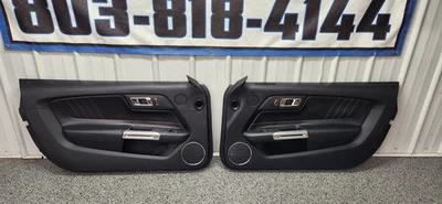 2015-2023 Ford Mustang GT V6 EcoBoost LH & RH Leather Insert Door Panel SET OEM - Image 1 of 4