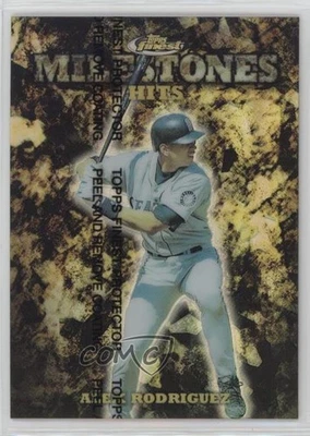 1999 Topps Finest Milestone 2729/3000 Alex Rodriguez #M8 - Image 1 of 3