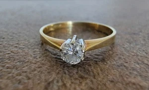 Ring 585 Gold mit echtem Brillant Größe 6 - Bild 1 von 5