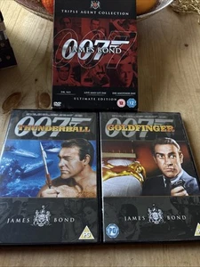 Triple Agent Collection 007 James Bond DVD & Thunderball And Goldfinger - Picture 1 of 2