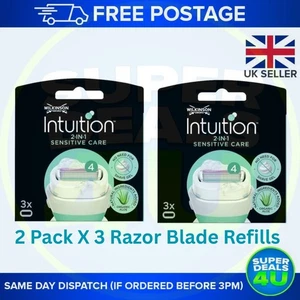 WILKINSON SWORD Intuition Sensitive Care - Damen (2er Pack x 3 Rasierklingen-Nachfüllpackungen) - Bild 1 von 6