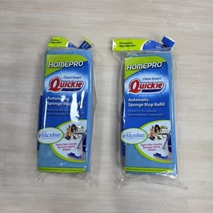 Lot of 2 Quickie HomePro Automatic Sponge Mop Refill  Type H Fits 041/047 New - Picture 1 of 3