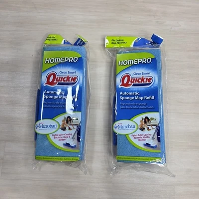 Lot of 2 Quickie HomePro Automatic Sponge Mop Refill  Type H Fits 041/047 New - Image 1 of 3