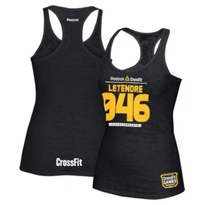Reebok CrossFit Games 2013 Michele Letendre 046 Women's Black Burnout Tank Top - Picture 1 of 3