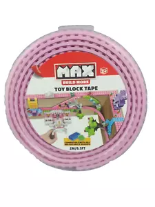 Zuru Max Build Toy BLOCK TAPE 4 Stud Wide Lilac Pink 2M/6.5Ft Brick Compatible - Picture 1 of 6