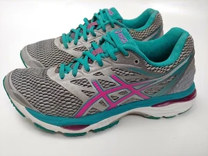 Scarpe da corsa ASICS Gel Cumulus 18 donna turchese argento rosa sneakers taglia 7 - Foto 1 di 12