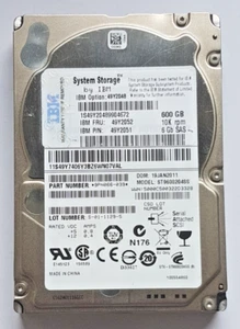 600 GB SAS IBM System Storage 49Y2048 / ST9600204SS 10K 16MB HDD 2.5" Festplatte - Afbeelding 1 van 1