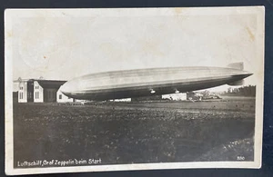 1940s Friedrishafen Germany RPPC Postcard Cover Graf Zeppelin 127 Landing - Picture 1 of 2
