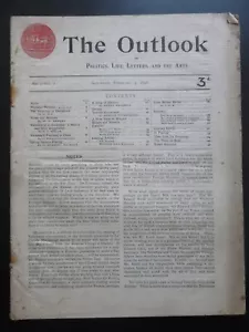 [Percy Hurd (Editor)] – THE OUTLOOK No. 1, Feb 5, 1898 – First Issue; H G Wells - Picture 1 of 8