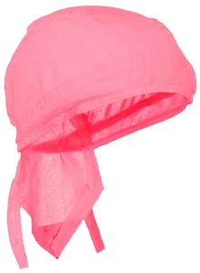 Gorra rosa Bandana envoltura para la cabeza Do Rag motocicleta Doo Du bufanda para el cabello rocío algodón - Imagen 1 de 5