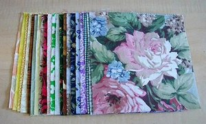 AF0544 100 PRE-CUT Vintage Fabric 5" Charm Squares LIGHT + MEDIUM Prints Quilt - Picture 1 of 1