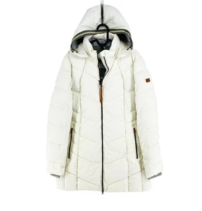 Camel Active Weiß Kapuze Gepolstert Puffer Parka Jacke Größe Eu 36 UK 8 US 6 - Bild 1 von 14