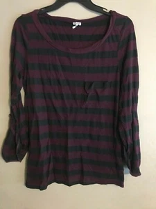 Espléndida Camisa Top Transparente Manga Larga Púrpura y Negra - SL - Imagen 1 de 3