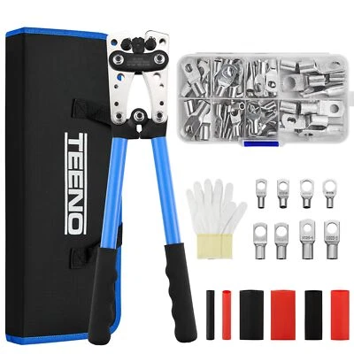 Pinces à Sertir Kit de 60 cosses à sertir et Tubes Thermorétractables pour câ... - Photo 1/4