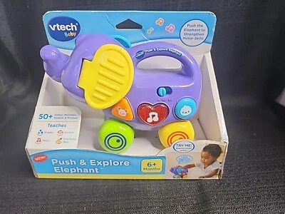 Vtech Baby Push and Explore Elephant Purple Educational (T39) - Image 1 of 4