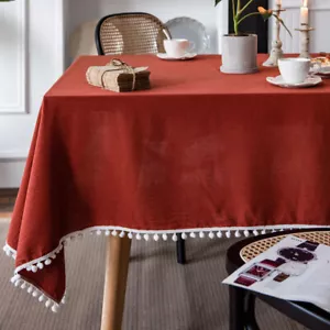 Christmas Home Plain Tablecloth Dining Kitchen Wedding Party Banquet Table Cloth - Picture 1 of 42