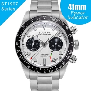 Seagull Sugess ST1907 Panda 41mm White Power Indicator Chronograph 1963 BNIB - Picture 1 of 20