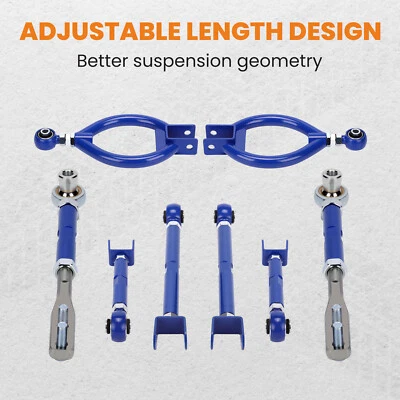 Adjustable Front Tension Rod Rear Camber Toe Traction Arms For Nissan 300ZX Z32 - Image 1 of 4
