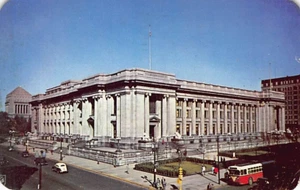 Postkarte IN: Federal Building, Indianapolis, Indiana, verschickt 1951 - Bild 1 von 3