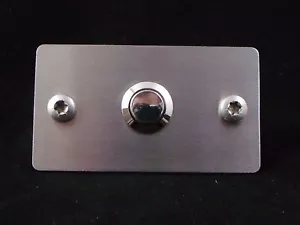 DESIGN EDELSTAHL KLINGELPLATTE KLINGELKOPF KLINGEL TASTER TÜR TÜRKLINGEL SILBER - Bild 1 von 4