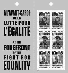 QUEBEC FEMINISTS = Historical Figures = booklet of 6 stamps 2023 MNH - Picture 1 of 4