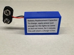 MTH BCR PS-1/PS-2 Rechargeable Battery Replacement.  9V capacitor for Trains - Picture 1 of 1