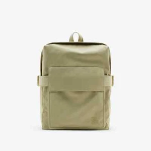 Trench Backpack in Hunter - Men, Cotton Gabardine | Burberry® Official Stock - Picture 1 of 9