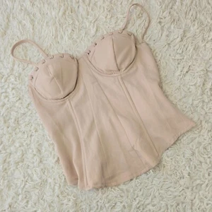 Neu mit Etikett PrettyLittleThing Bustier-Top Nude - Bild 1 von 4