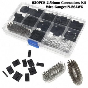 620PCS Dupont Crimp Pin Connector Header Jumper Wire Terminal Housing 2.54mm - Picture 1 of 6