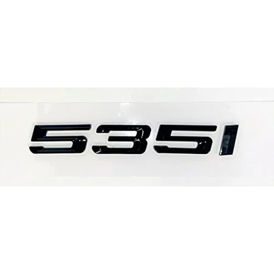535i Gloss Black Rear Trunk Emblem Badge for BMW 535i Decal Numbers Letters - Изображение 1 из 4