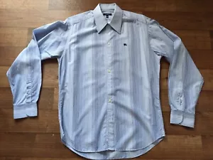 Burberry Shaded Strip Shirt Made In UK £220 VGC 15.5 - Picture 1 of 12