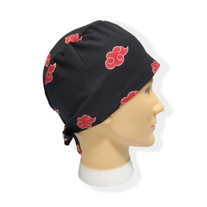 short hair men Scrub Hat akatsuki small red cloud Naruto-ninja USA Made men - Picture 1 of 3