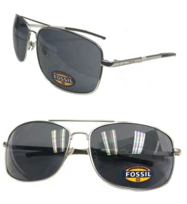 New Fossil FW32 Mens Sunglasses Silver/Gray - Image 1 of 4