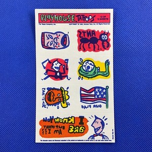 PEE-WEE'S PLAYHOUSE FUN PAK Tattoos Card #12 of 12 Pee-Wee Herman Topps 1988